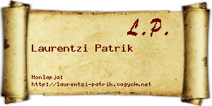 Laurentzi Patrik névjegykártya